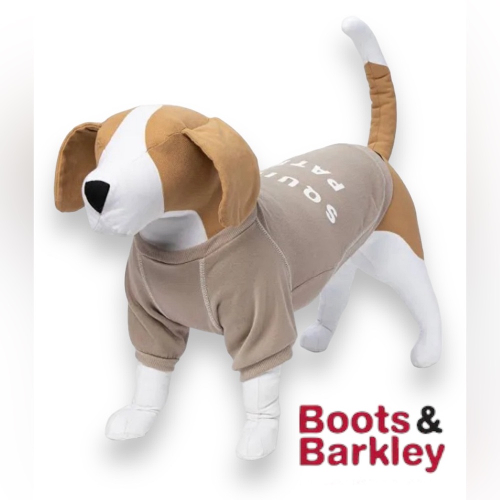 NEW Boots & Barkley Lightweight Phrase Squirrel Patrol Dog Sweatshirt